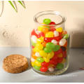 230ml Wide Mouth Wood Cork Lid Clear Glass Food Storage Jars Usage Christmas Wedding Candy Jars